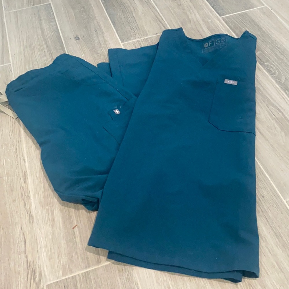 Figs Limited Edition Teal Scrub Set size medium
